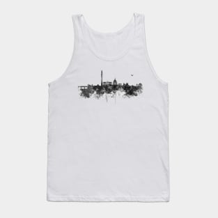 Washington DC Skyline - Black and White Tank Top